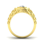 9ct Yellow Gold Round Lab Grown Diamond Ring 2