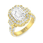 9ct Yellow Gold Radiant Lab Grown Diamond Ring 1