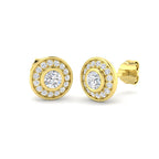 9ct Yellow Gold Round Lab Grown Diamond Earrings 1