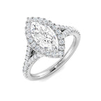9ct White Gold Marquise Lab Grown Diamond Ring 1