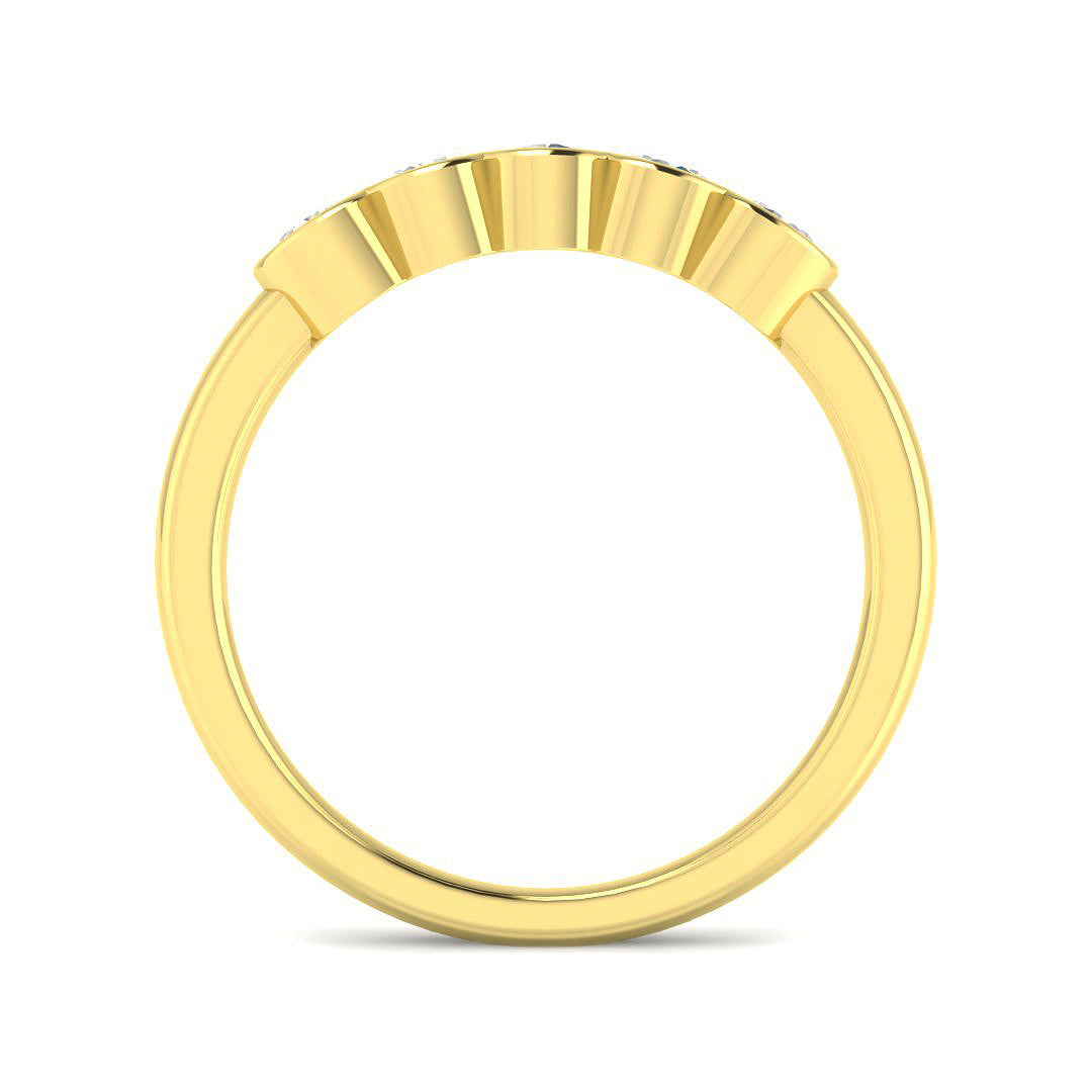 9ct Yellow Gold Round Lab Grown Diamond Ring 2