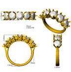 9ct Two Tone Round Cvd Old Cut Ring 3