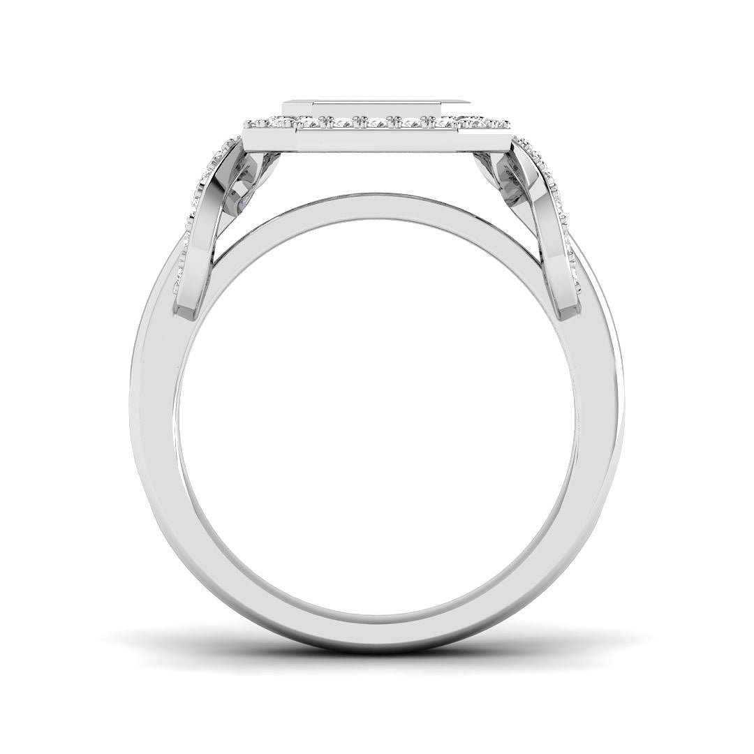 9ct White Gold Round Lab Grown Diamond Ring 2