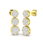 9ct Yellow Gold Round Lab Grown Diamond Earrings 1