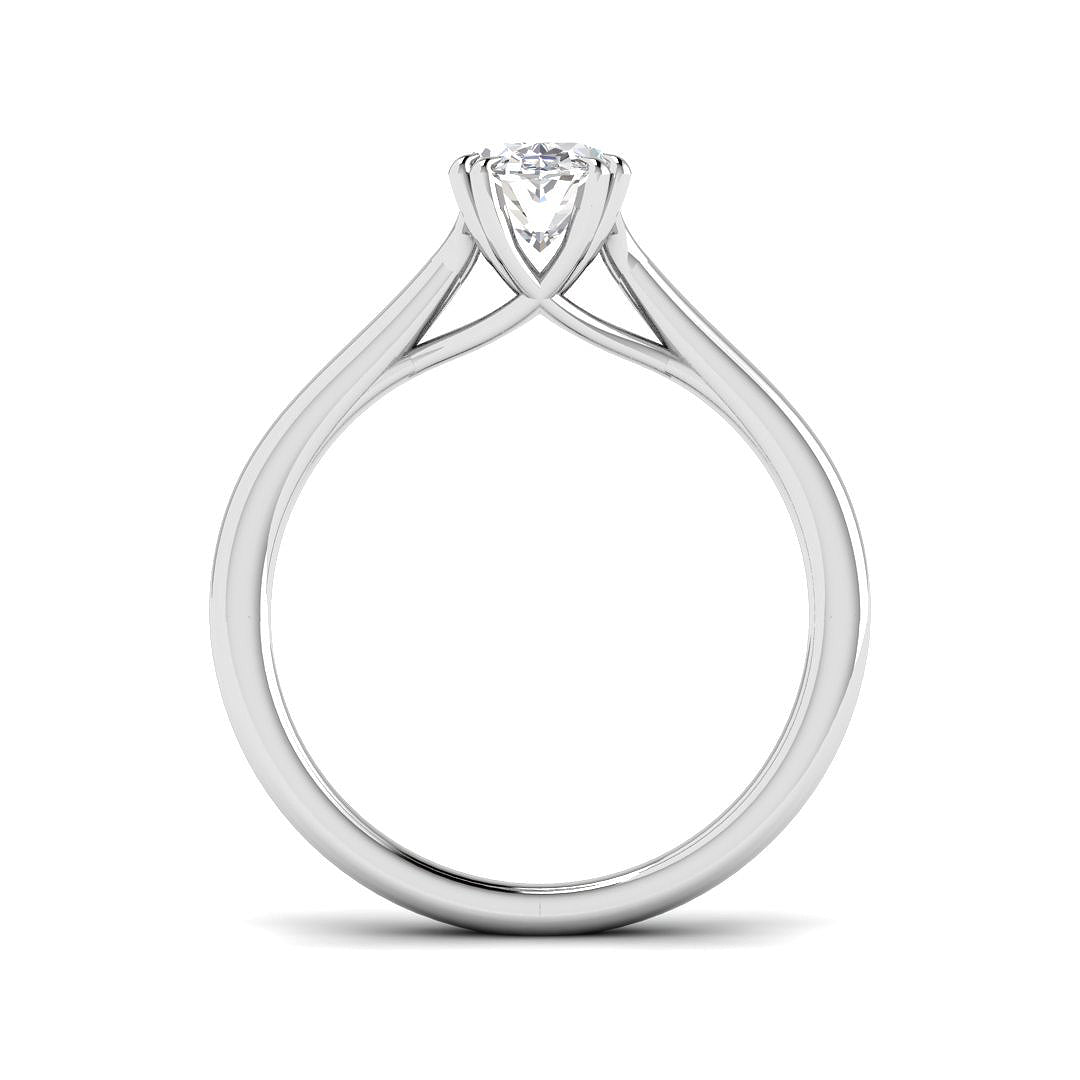 9ct White Gold Oval Lab Grown Diamond Ring 2