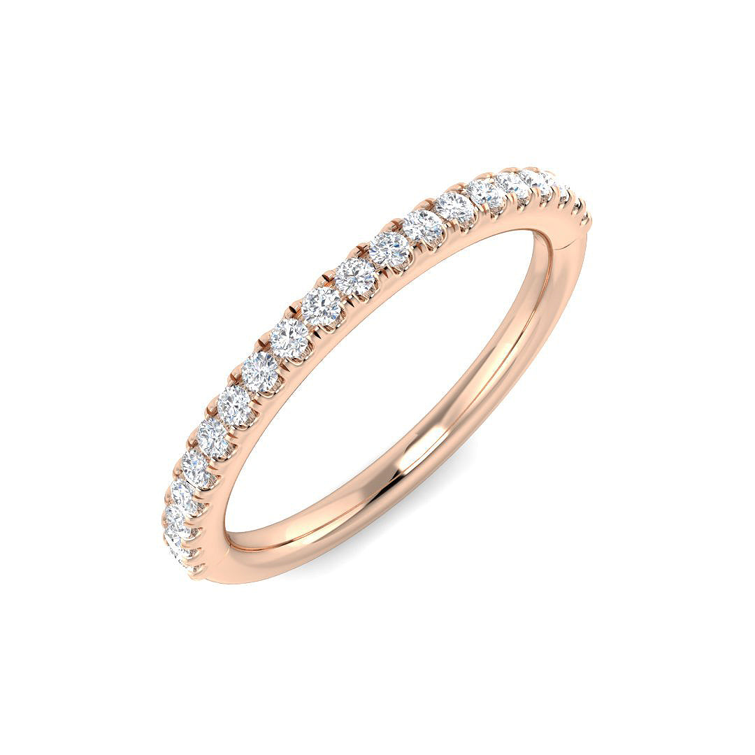 18ct Rose Gold Round Lab Grown Diamond Ring 1