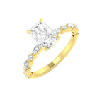9ct Yellow Gold Marquise and Radiant Lab Grown Diamond Ring 1