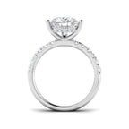 9ct White Gold Pear Lab Grown Diamond Ring 2