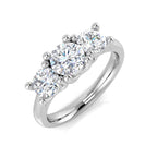 9ct White Gold Round Lab Grown Diamond Ring 1