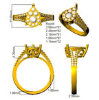 9ct Yellow Gold Round Diamond Ring 2