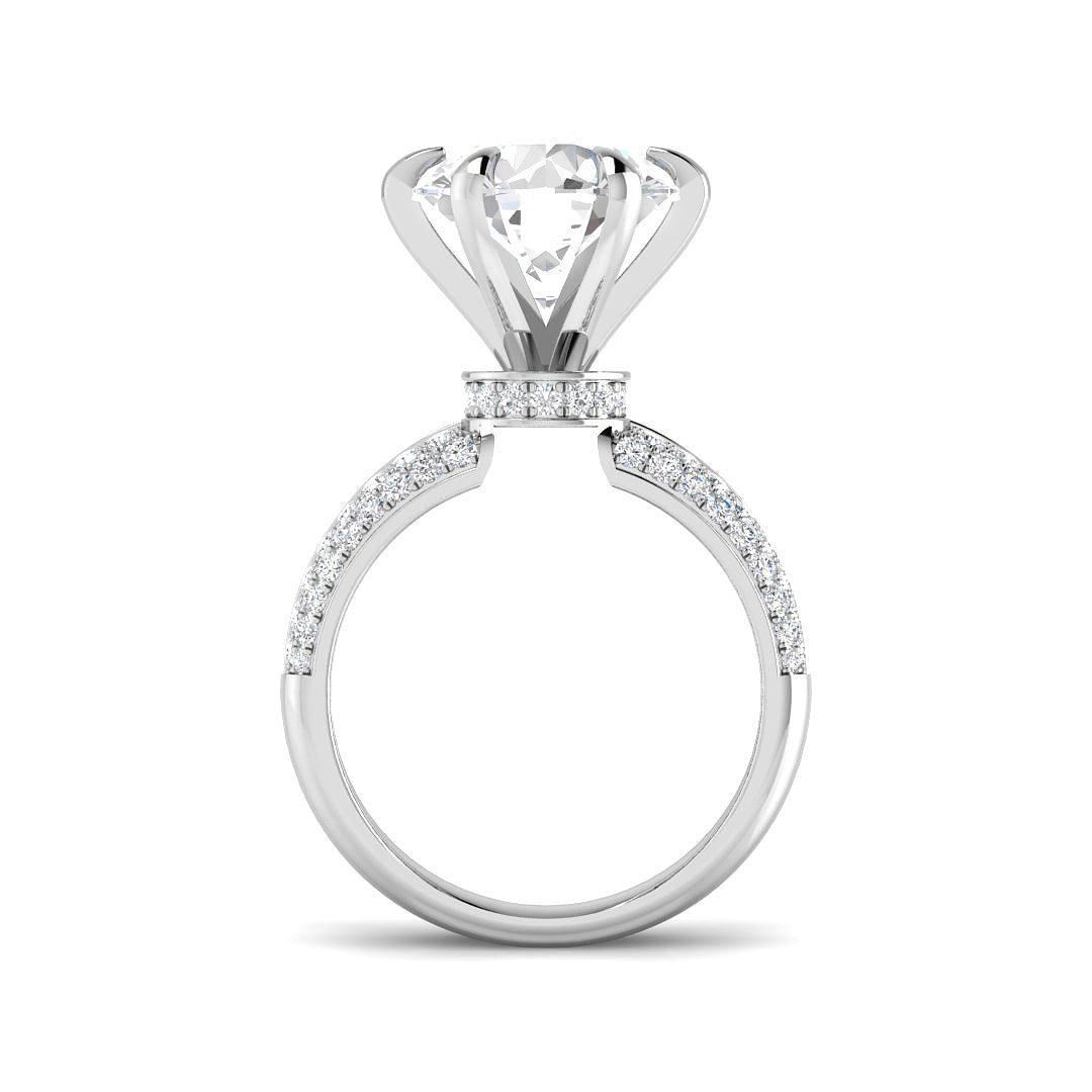9ct White Gold Round Lab Grown Diamond Ring 2