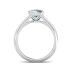 9ct White Gold Baguette and Cushion Aquamarine and Diamond Ring 2