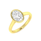 9ct Yellow Gold Oval Lab Grown Diamond Ring 1