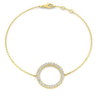 9ct Yellow Gold Round Lab Grown Diamond Bracelet 1
