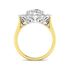 9ct Two Tone Round Cvd Old Cut Ring 2