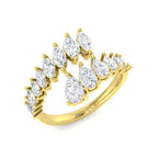 9ct Yellow Gold Marquise and Pear Lab Grown Diamond Ring 1