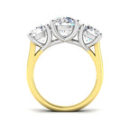 18ct Two Tone Round Lab Grown Diamond Ring 2