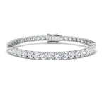 9ct White Gold Round Lab Grown Diamond Bracelet 1