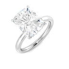 9ct White Gold Cushion Lab Grown Diamond Ring 1
