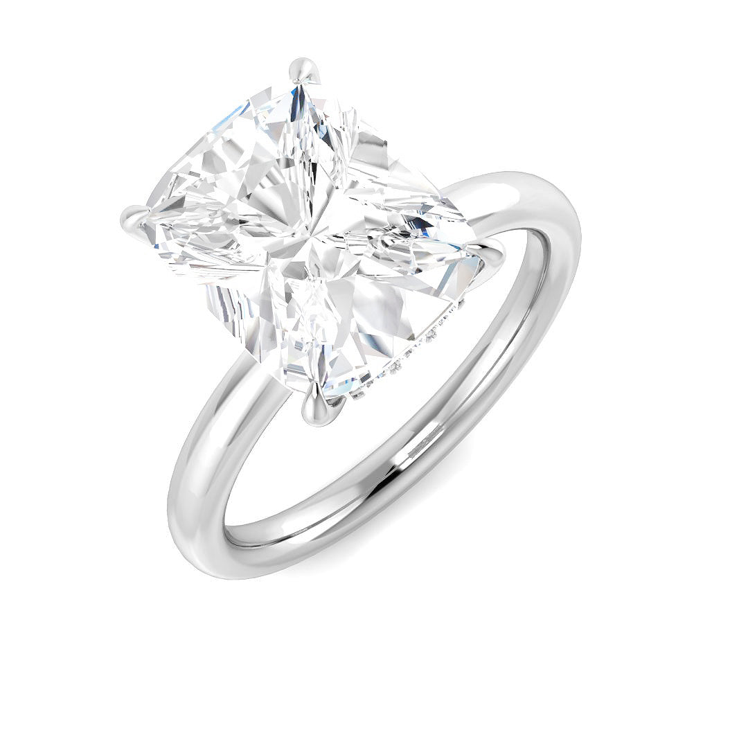 Platinum Cushion Lab Grown Diamond Ring 1