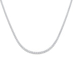9ct White Gold Round Lab Grown Diamond Necklace 1