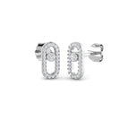 9ct White Gold Round Lab Grown Diamond Earrings 1