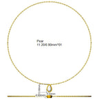 9ct Yellow Gold Pear Lab Grown Diamond Necklace 2