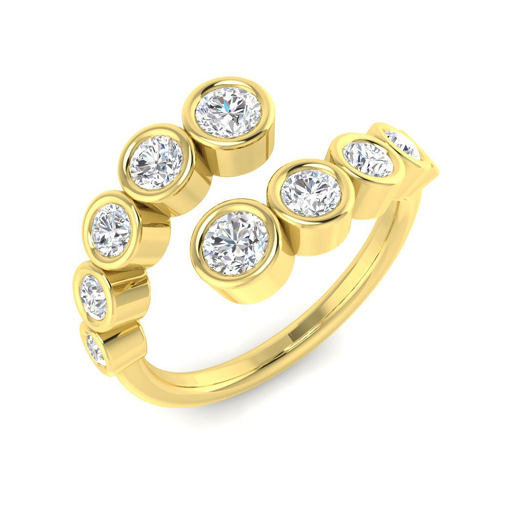 9ct Yellow Gold Round Lab Grown Diamond Ring 1