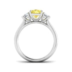9ct White Gold Cadillac and Cushion Lab Grown Diamond and Lab Yellow Diamond Ring 2