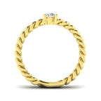 9ct Yellow Gold Round Lab Grown Diamond Ring 2