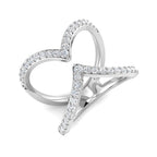 9ct White Gold Round Lab Grown Diamond Ring 1