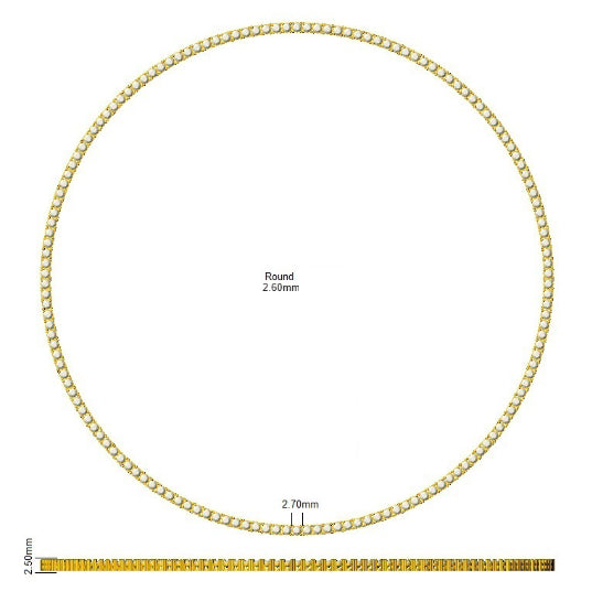 9ct White Gold Round Lab Grown Diamond Necklace 2