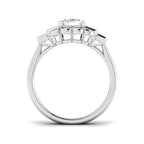 9ct White Gold Emerald Cut Lab Grown Diamond Ring 2