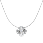 9ct White Gold Round Lab Grown Diamond Necklace 1