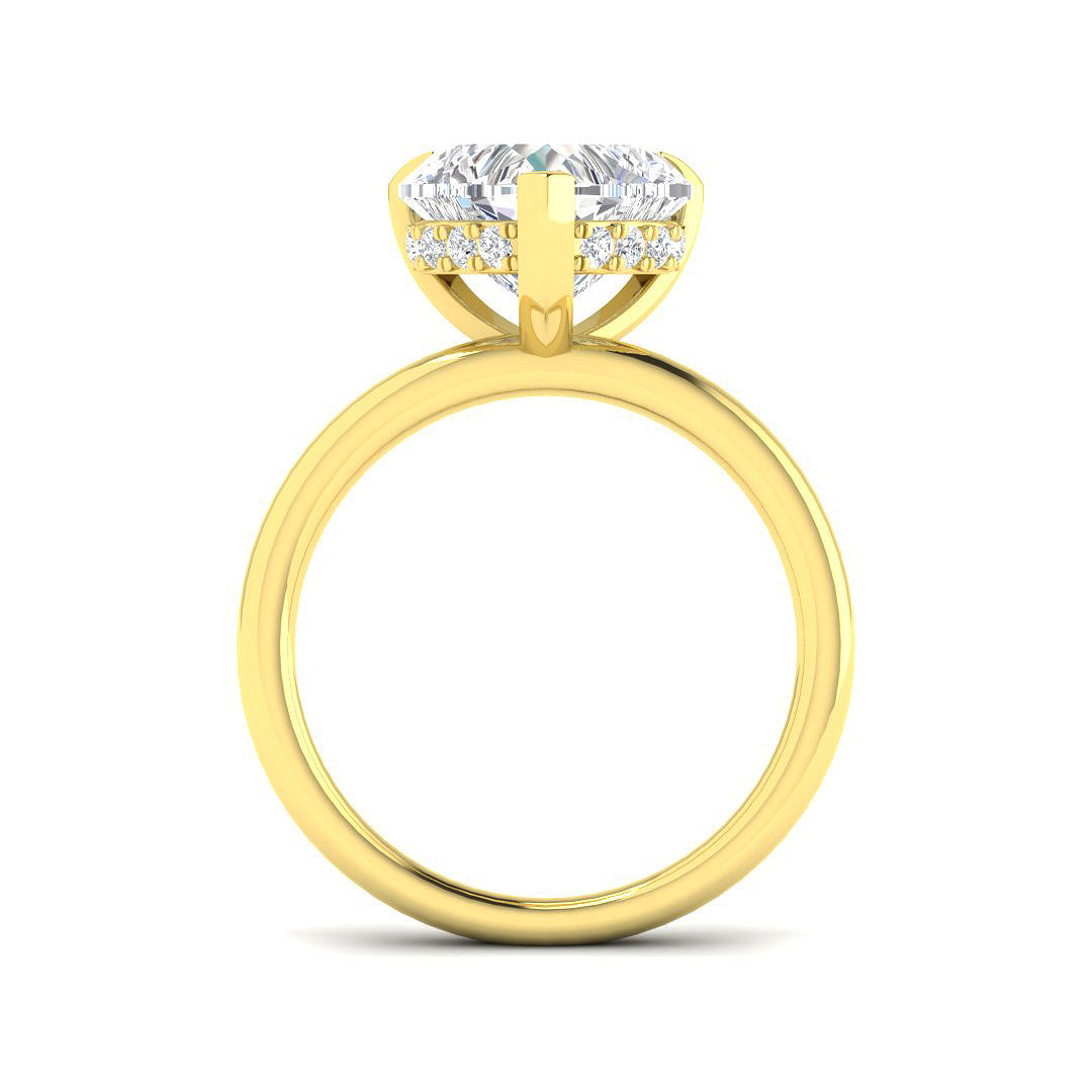 9ct Yellow Gold Heart Lab Grown Diamond Ring 2