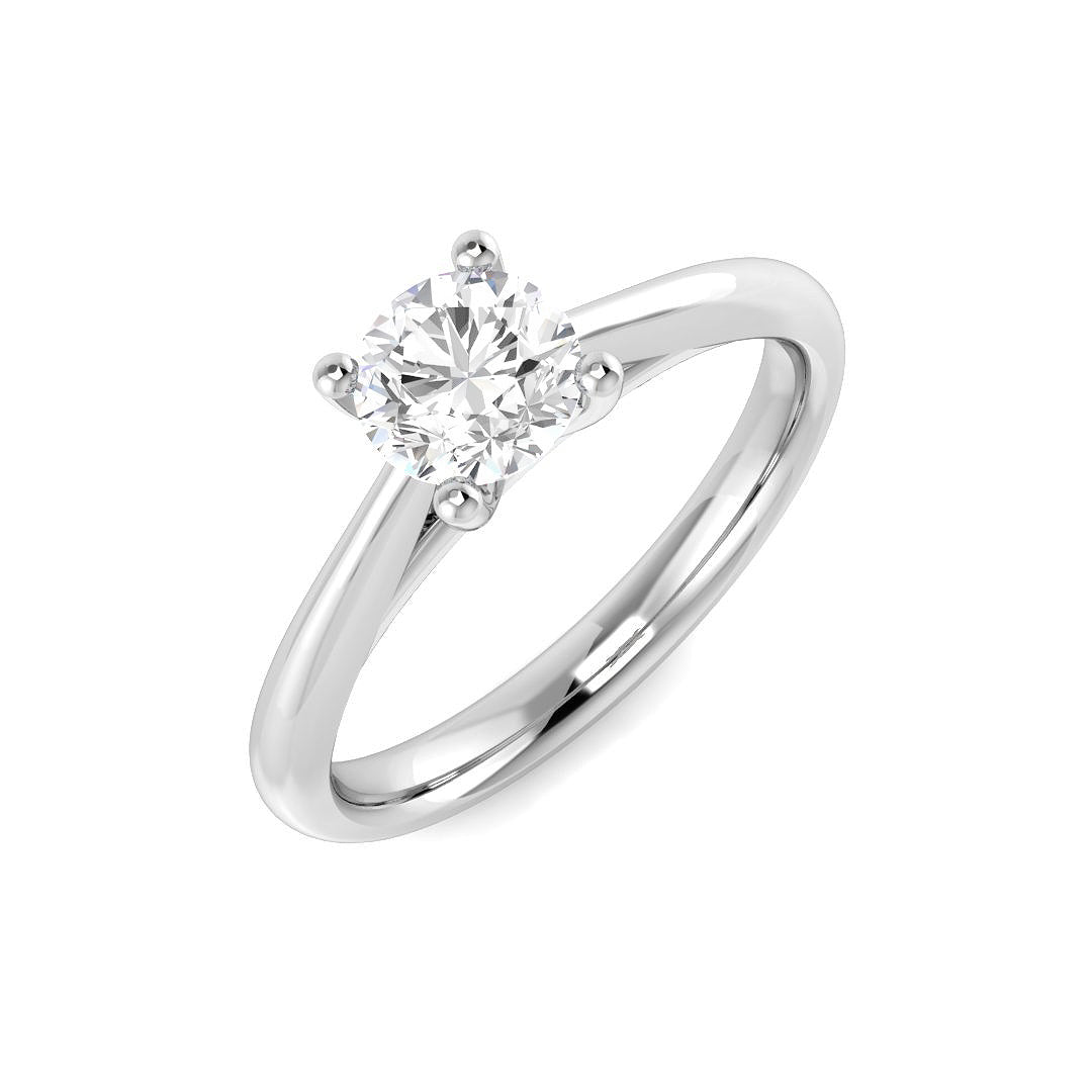 Platinum Round Lab Grown Diamond Ring 1