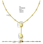 9ct White Gold Pear Lab Grown Diamond Necklace 2
