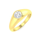 9ct Yellow Gold Round Lab Grown Diamond Ring 1