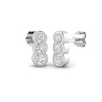 9ct White Gold Round Lab Grown Diamond Earrings 1