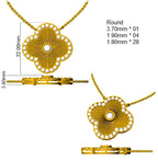 9ct Yellow Gold Round Lab Grown Diamond Necklace 2