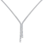 9ct White Gold Round Lab Grown Diamond Necklace 1
