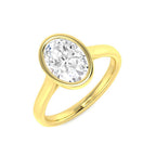 9ct Yellow Gold Oval Lab Grown Diamond Ring 1
