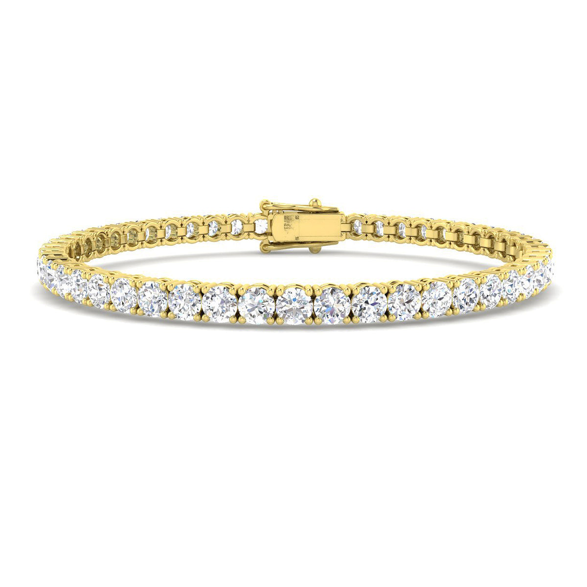 9ct Yellow Gold Round Lab Grown Diamond Bracelet 1