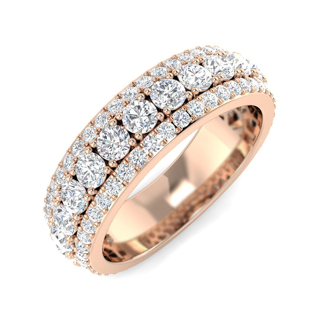 9ct Rose Gold Round Lab Grown Diamond Ring 1