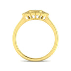 9ct Yellow Gold Baguette and Cushion Cvd Old Cut and Lab Grown Diamond Ring 2