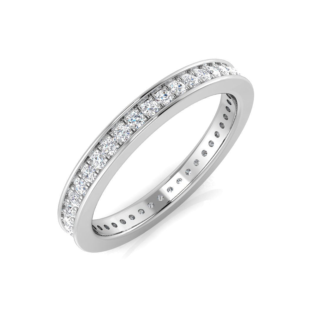 18ct White Gold Round Diamond Ring 1