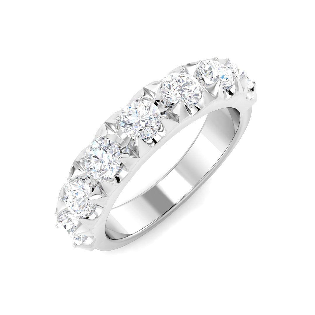 9ct White Gold Round Diamond Ring 1