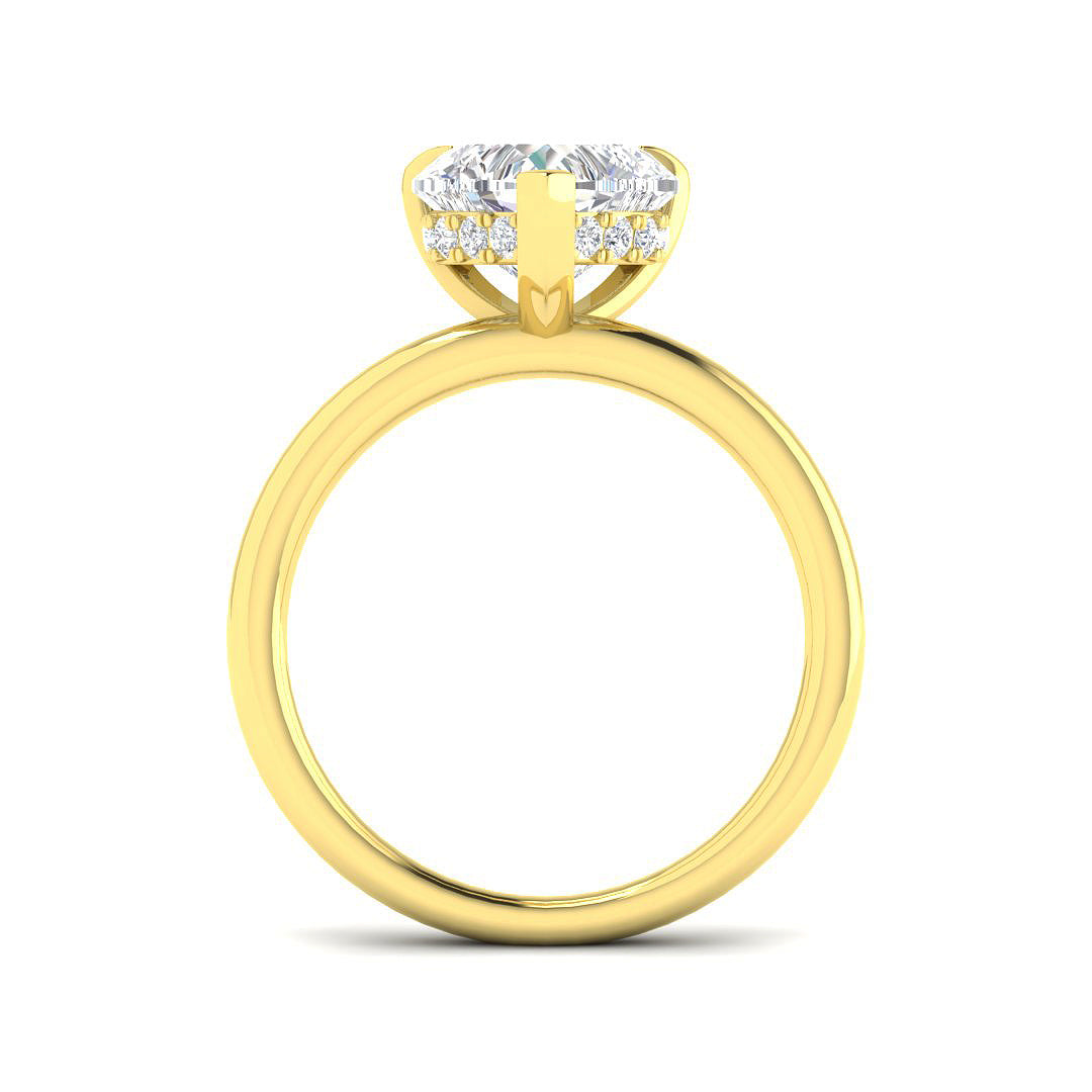 9ct Yellow Gold Heart Lab Grown Diamond Ring 2