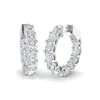 9ct White Gold Round Lab Grown Diamond Earrings 1