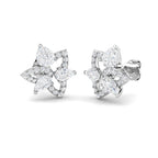 9ct White Gold Pear Lab Grown Diamond Earrings 1